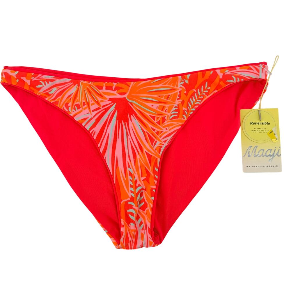 Maaji Reversible Coral Crush Sublimity Regular Rise Classic Bikini Bottom Sz XL
